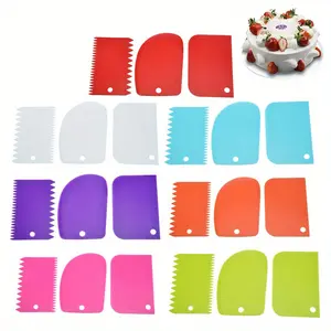 Dough Cutter, Cake Slicer, Multicolor Baking Tool, Scraper, Cake Blade, Silicone Spatula Baking & Pastry Tools