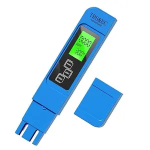 3 in 1 TDS Meter  TDS EC & Temperature(°C,°F) Meter, Accurate and Reliable Digital Water Testing Kits for Drinking Water Quality, Tap, Well, Swimming Pool, Hydroponics, Aquarium, RO/DI System, Blue