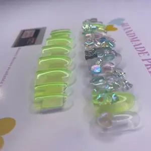 Lime Green See Through You Short Square Set