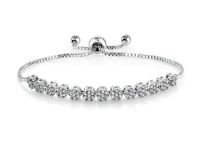 Tennis Bracelet, Cz Bracelet, Adjustable Bracelet, Slider Bracelet, Brass Bracelet, Cz Tennis Bracelet