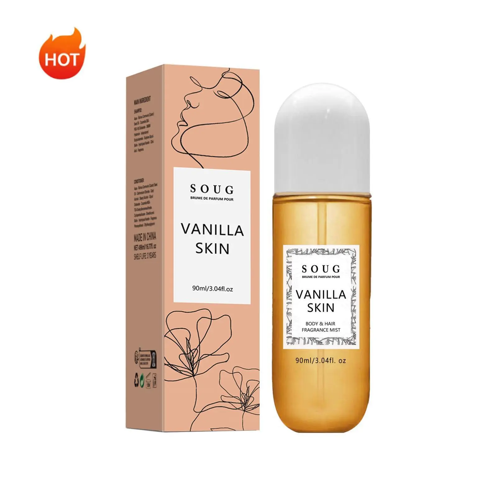 Vanilla Scented Perfume, Long Lasting French Vanilla Fragrance for Women & Men, Aromatic Fruity Fragrance, Natural Ingredients Perfume for Daily Use, Gift for Festivals, Cosmetics, Fruit Floral Scent, Aromatic Scents