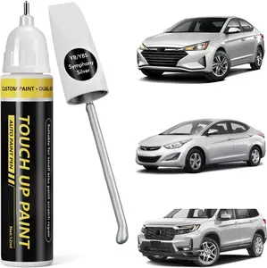 (Symphony Silver (Y8/Y8S) Car Touch Up Paint for Hyundai, Car Paint Scratch Repair Kit, 2 in 1 Premium Scratch Remover Pen with Exact Color-Matched