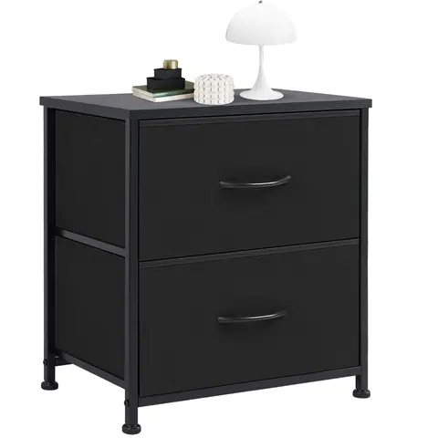 Small Fabric 2-Drawer Bedside Cabinet - Modern Bedside Table, Bedroom Nightstands, Dresser for Bedroom, Apartment Furniture, Space-Saving Storage Solution, Ideal Home Gift
