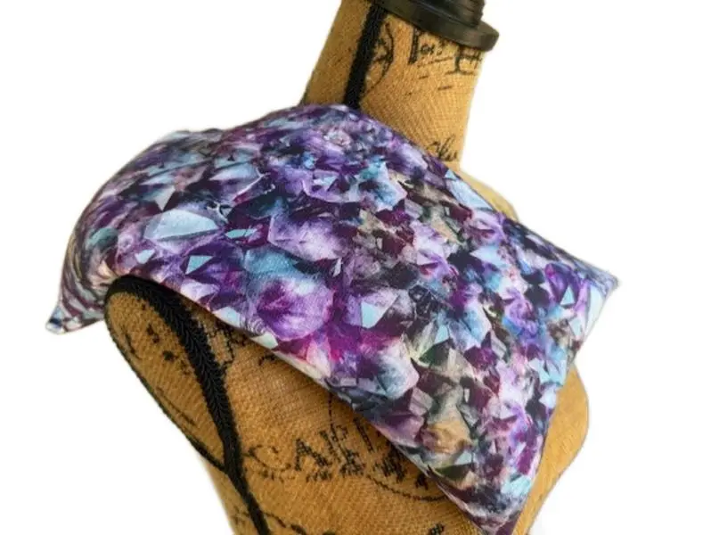 Amethyst Hot Cold Pack, Herbal Pack, Heat Wrap, Organic, Flax Seed, Microwave Therapy, Heating Pad, Warming Pillow, Herbal,Ice Pack