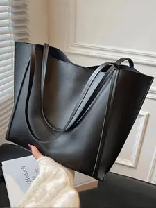 Women's Lightweight Handbag with Magnetic Closure, Large Capacity Simple Style Shoulder Bag, Casual Minimalist Tote Bag, Casual Commuter Bag, Perfect for Work & Students