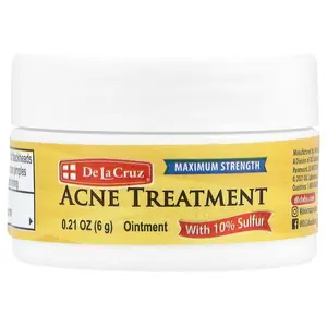 De La Cruz Acne Treatment Ointment with 10% Sulfur, Maximum Strength, 0.21 oz (6 g) De La Cruz Acne Treatment Ointment with 10% Sulfur, Maximum Strength, 0.21 oz (6 g)