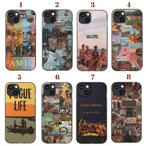 Summer Outer Banks Clear Phone Case Shockproof Accessories, JJ, Rudy Pankow, John B, Rafe Cases, Banks Outer Case P4L Pogue for iPhone 16 Pro, 15, 14, 13, 12