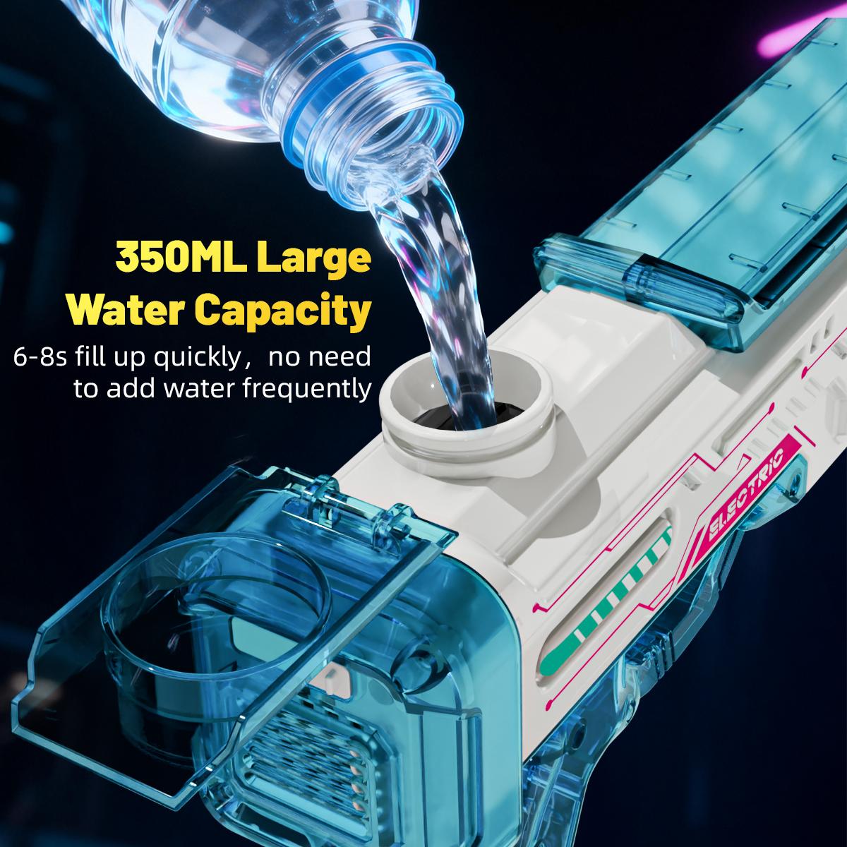 LED Water Blaster Toy - Outdoor Auto Spray up to 26ft, Large Capacity & Rechargeable for Summer Fun