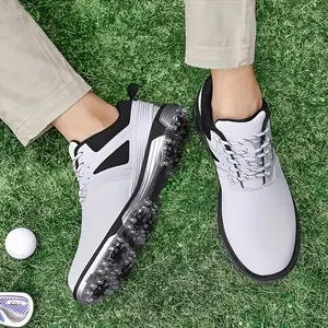 Men's Professional Golf Shoes High Quality Breathable Synthetic Upper with Soft EVA Insoles & MD/TPU Sole for All-Season Comfort - Fashionable Casual Outdoor Walking Training Sports Shoes, Allweather Golf Shoes | Modern Golf Shoes | Durable Golf Shoes