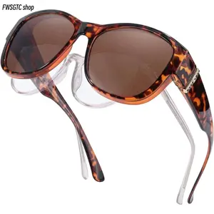 Polarised Fit Over Sunglasses for Women, Lightweight TR90 Frame with UV400 Protection, Anti-Glare Trendy Shades Designed to Wear Over Prescription Glasses, Stylish Eyewear Ideal for Daily Wear, Driving, Travel and All Outdoor Activities