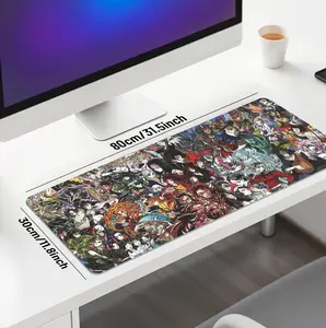 Anime Demon Slayer Waterproof Mousepad 37.5inch x 11.8inch Large Gaming Desk Mat for PC & Laptop