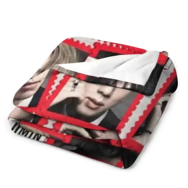 Arirang World Tour Flannel Throw Blanket - Cozy Bed Sofa Blanket, Plush Fleece Hug, Solid White Back, Personalizable Name, 30x40in (Babies), 60x80in (Adults), Warm Home Linen Accessory Gift, Cozy Bedding Throw