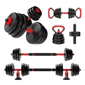 RELIFE REBUILD YOUR LIFE 6 in 1 Adjustable Free Weight Set Barbell Kettlebells Dumbbells, Home Gym Workout Fitness Men/Women Muscle Training Equipment
