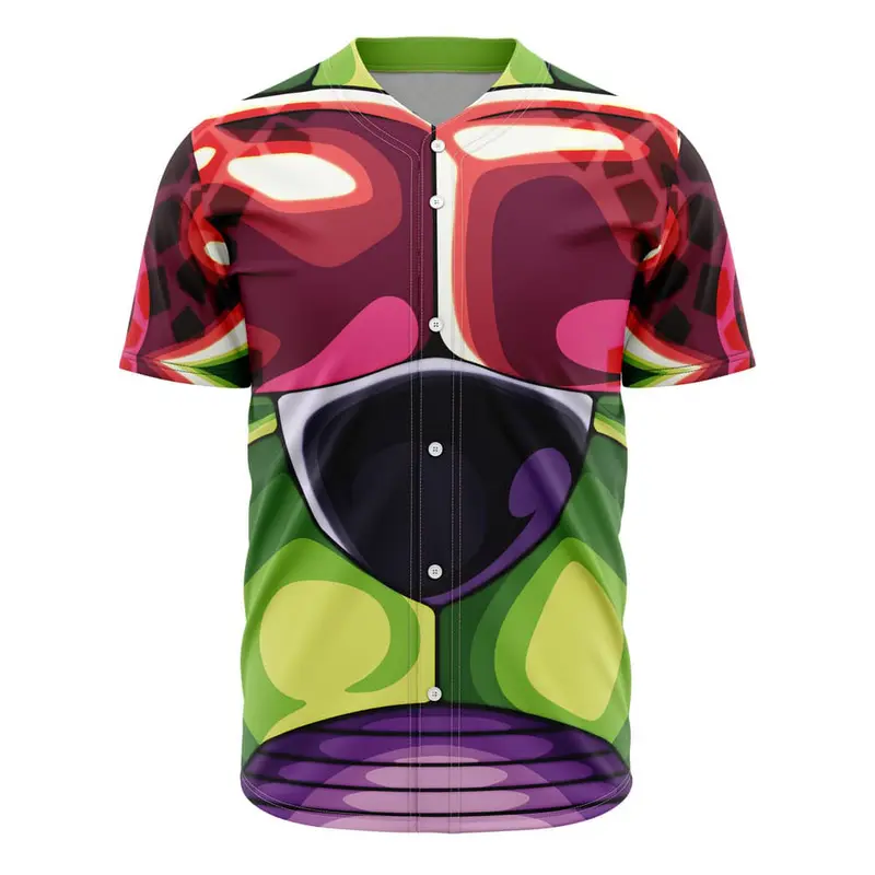 Cell Max 3D Skin Cosplay Dragon Ball Super Super Hero Streetwear Y2K Baseball Jersey