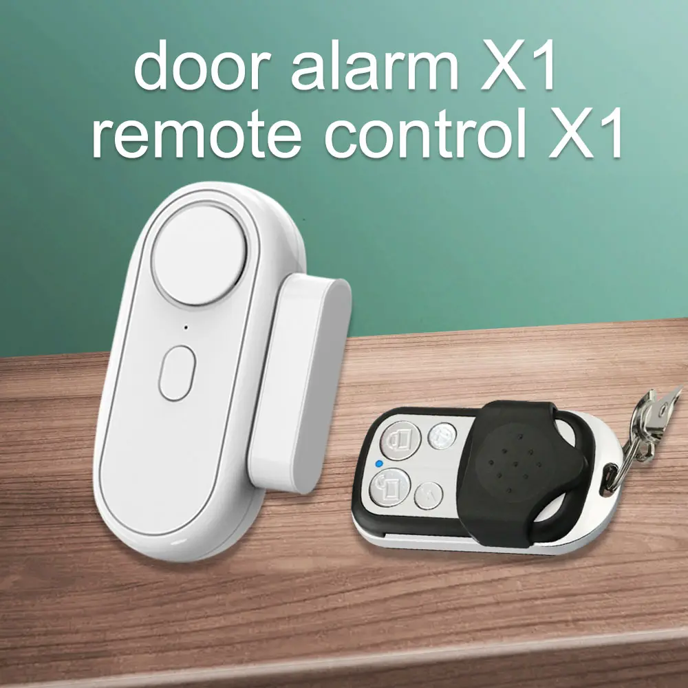 Wireless Magnetic Door Sensor 120dB Alarm Home Security System Easy Adhesive Install LED Flash Alarm Modes Home Safety For Kids Door Window Alarm Sensor Security System For Home
