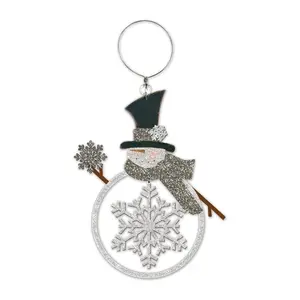 Sunset Vista Designs Set/3 Glitter Snowman Ornament