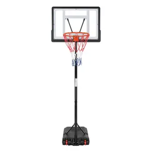 Portable Basketball Hoop Stand, Adjustable Basketball Goal System, 6.5-8 ft Backboard Indoor/Outdoor