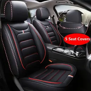 Car Seat Covers Full Set, Breathable and Waterproof Napa Leather Car Seat Cover, Interior Universal Fit for Cars, Sedans, SUVs, Vans, Trucks