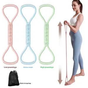 Figure 8 Resistance Band Set – 3 Chest Expander Stretch Straps for Fitness
