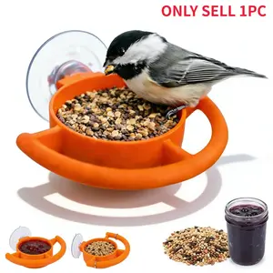 Bird Feeder Window Suction Cup Holder for Seeds & Jelly, Window-Mounted Bird Feeder for Viewing Wild Birds, Bring Nature to Your Window, Weather Proof & Easy to Clean, Gift for Bird Lovers