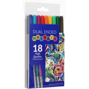 Double Ended Marker, Set 18 count, Dual Tip Marker, Coloring Markers, Coloring Markers For Adults, Art Markers, Marker Set, Adult Book Markers