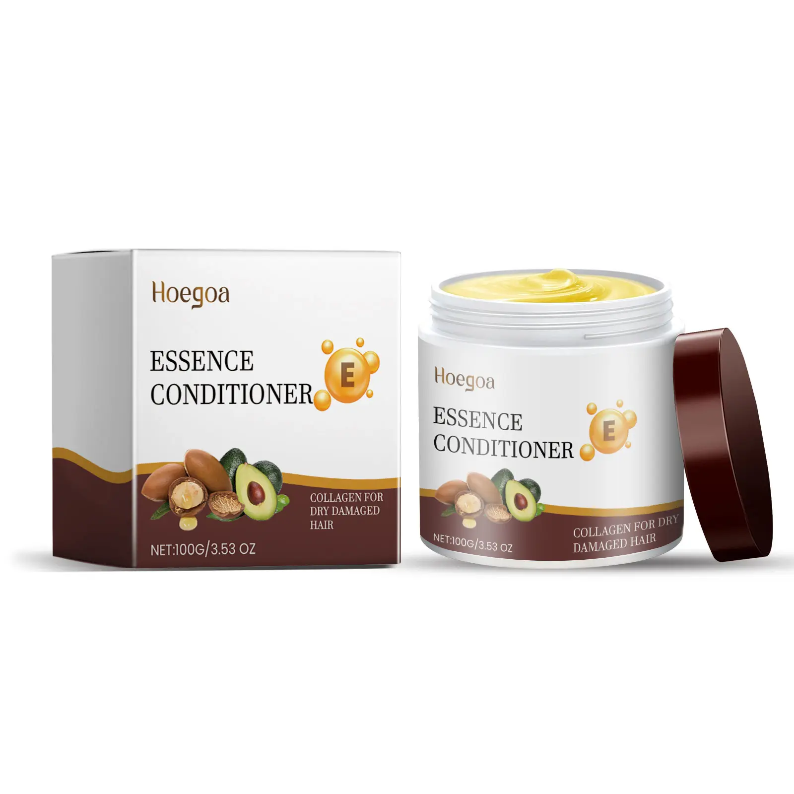 Collagen Conditioner 100g,Collagen Deep Conditioning Hair Mask,Hair Repair Hair Mask - Nourishing Conditioner with Moroccan and Avocado Oils (3.52 Oz)