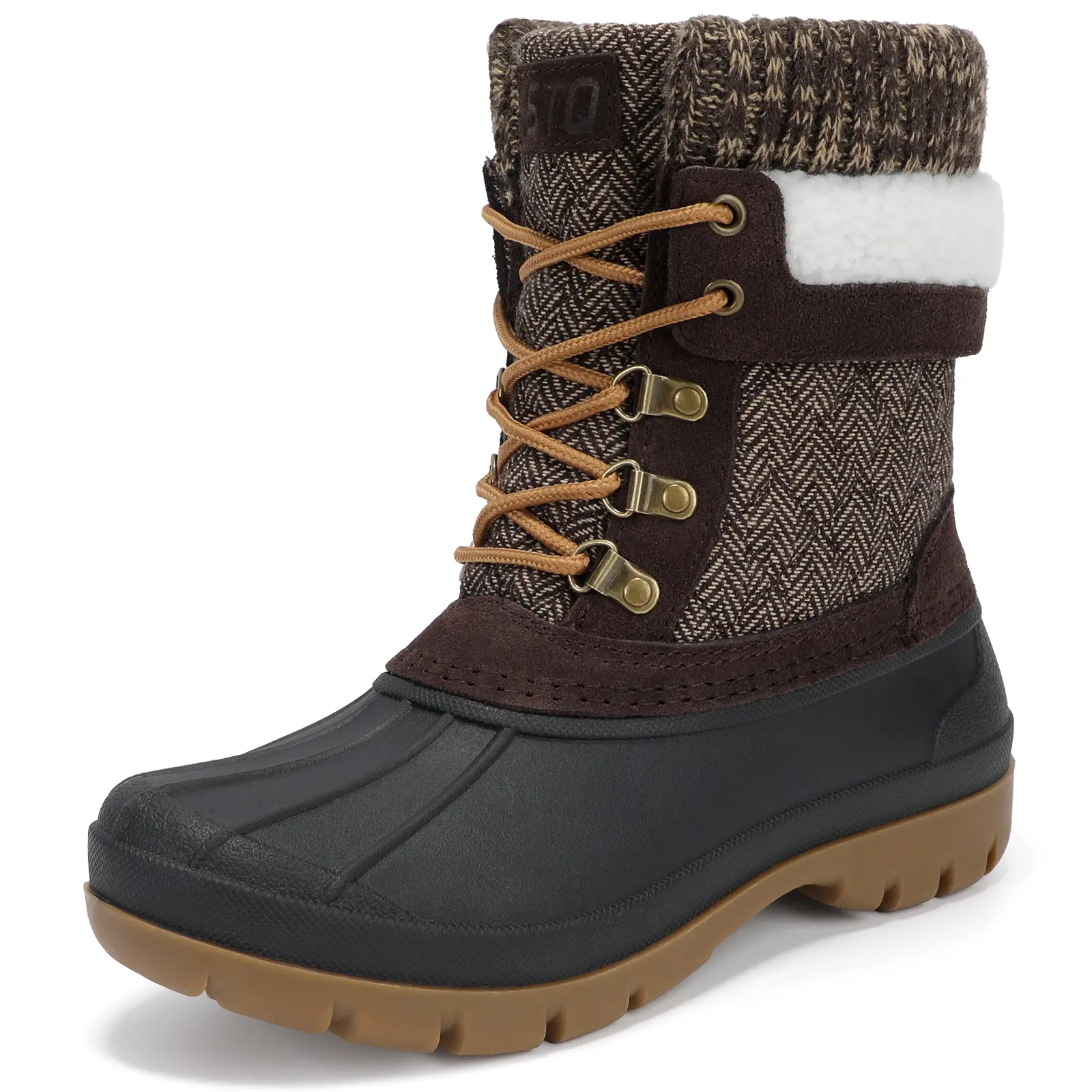 STQ Women's Duck Boots Waterproof Winter Snow Boot Warm Cozy for Cold Weather Non Slip
