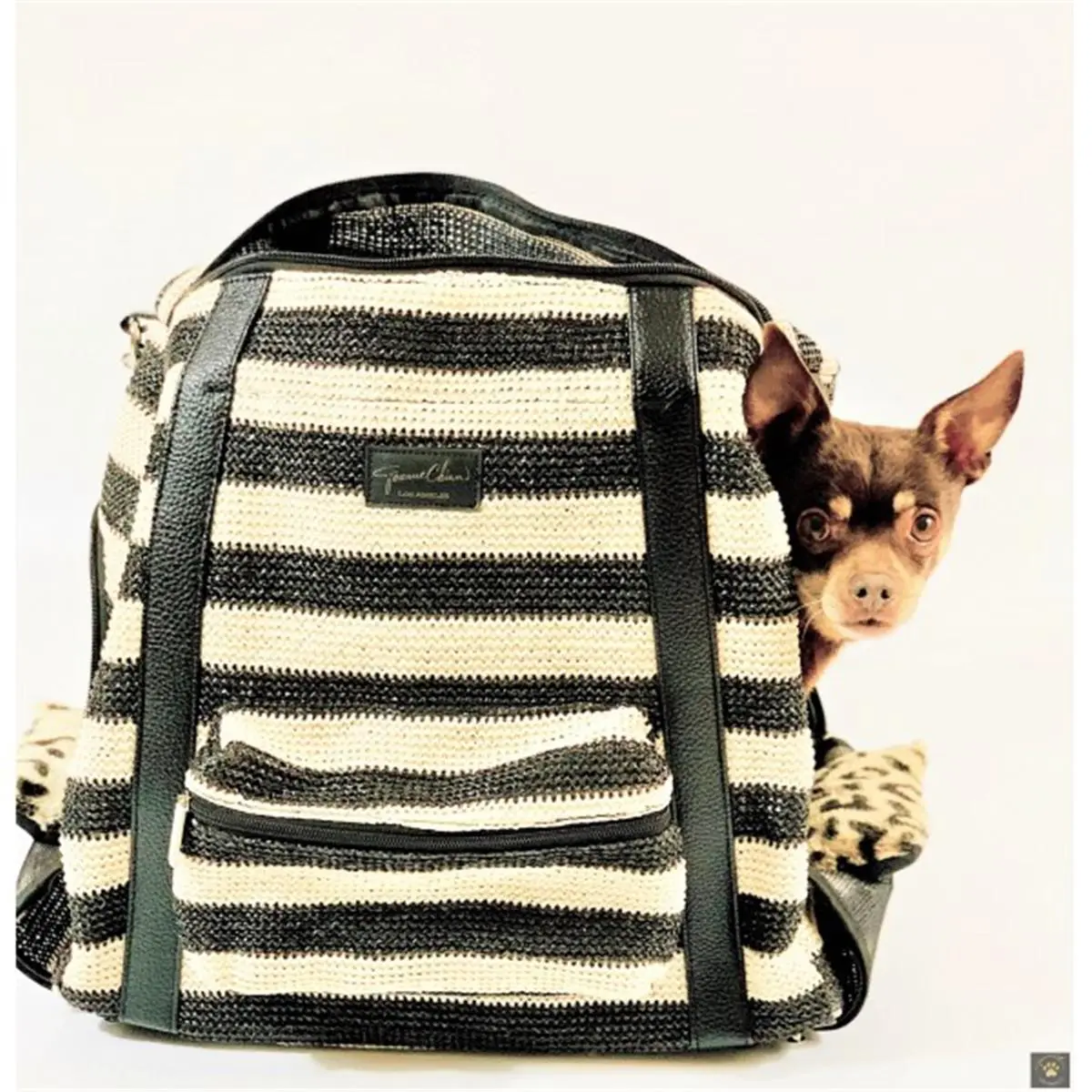 212 MAIN Striped Look Vegan Leather Functional Convertible Backpack - Ventilated Bag with Zip Closure, Backpack Type