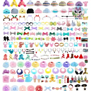 Minilpsshop 15 PC Miniature Cat & Dog Accessories Random Collection for Toy Pets - High-Quality PVC Decorations for Kids & Family