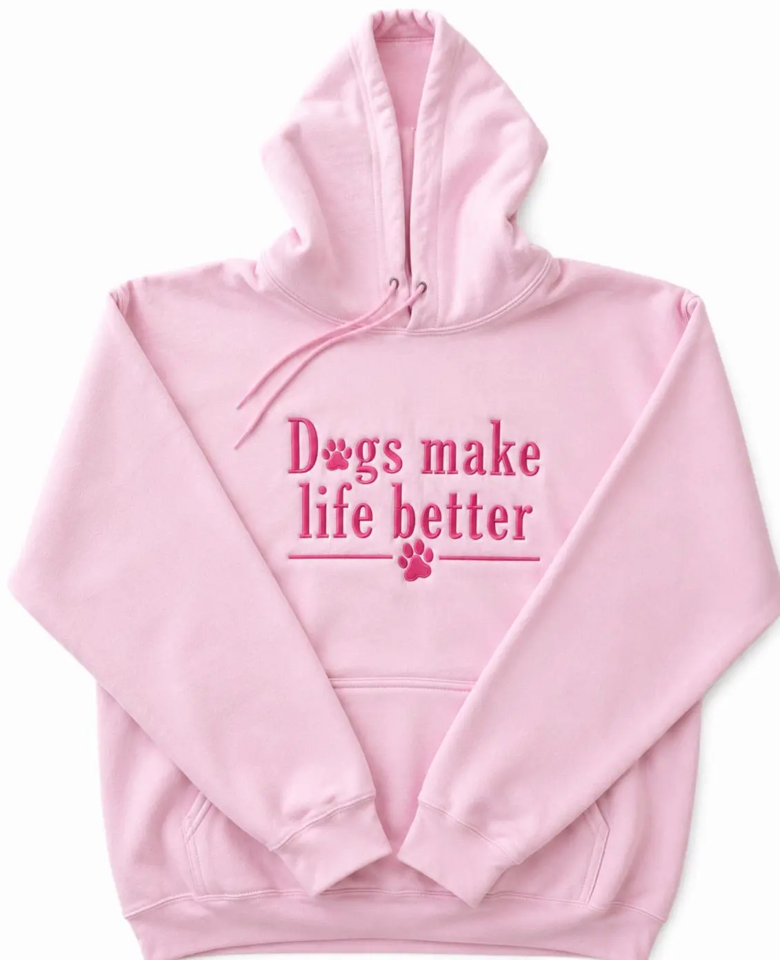 Women's "Dogs Make Life Better" Hoodie, Casual Comfortable Women's Top for Daily Wear