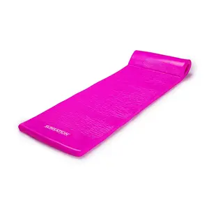 TRC Recreation Sunsation 1.75" Thick Foam Lounger Raft Pool Float, Flamingo Pink