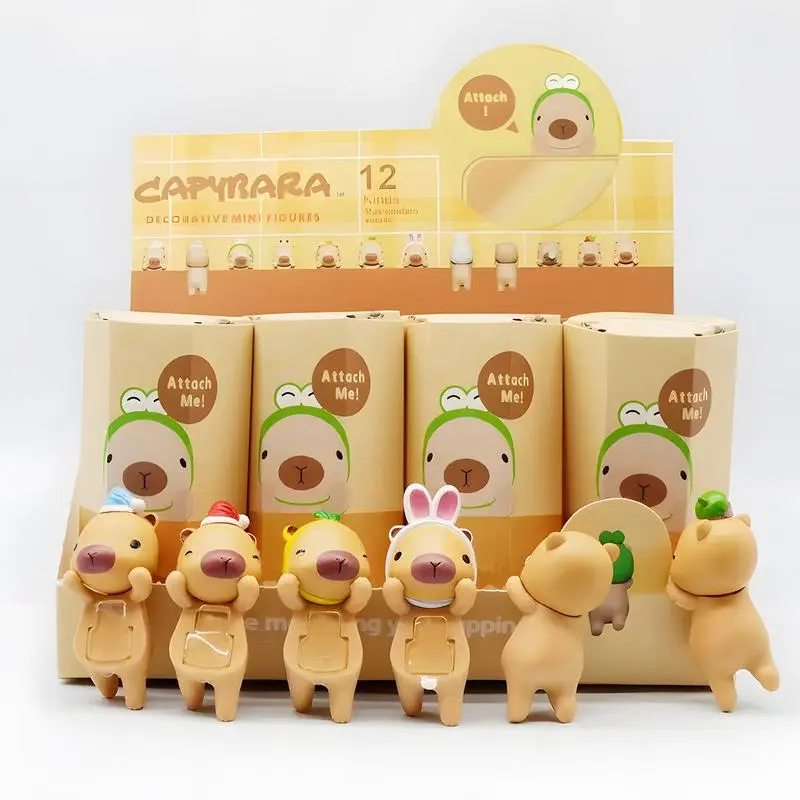 Cute capybara animal pattern phone charm, durable plastic material, suitable for car dashboards and phone screens, phone decoration accessories, car ornaments.