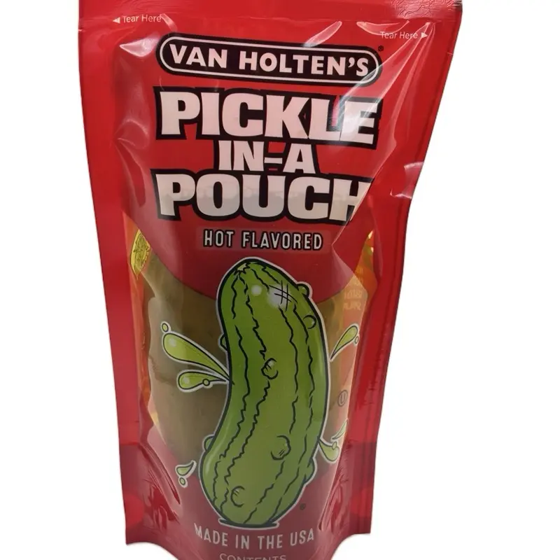 Van Holten's good Hot Flavored Pickle in a Pouch - Made in the USA - Perfect for Snacking