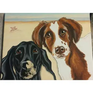 Painting of Pet Portrait Painting CUSTOM 16"x20" Artwork, pet owners,dog lovers, cat parents, for her, memorial, painted