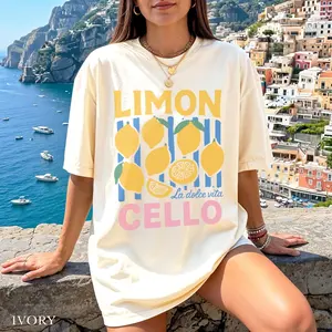 Limoncello Shirt Comfort Colors | La Dolce Vita Lemon Tee | Retro Italian Summer T-Shirt | Fruit Graphic Tee | Cute Aesthetic Shirt Women