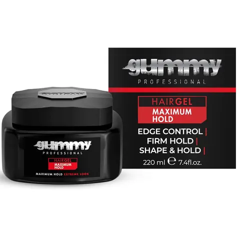 Unisex Professional Haircare Styling Gel - Strong Long-Lasting Hold, Shiny Curls, Glossy Shine, Conditioning, Edge Control, Non-Sticky Easy-Wash Formula for Adults - 220ml