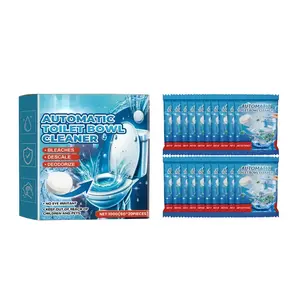 20-Pack Automatic Bleach Toilet Bowl Cleaner Tablets for Toilet Tank, Household Items, Deep Cleans, Removes Limescale & Odors, No Harsh Fumes, Kid & Pet Safe, Long-Lasting Cleaning