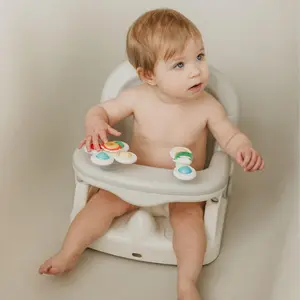 Cuddobaby 3-in-1 Baby Bath Seat 3-Level Adjustable Easy Clean Multi-Use for Infant Newborn Toddler Learning Chair Dining Booster