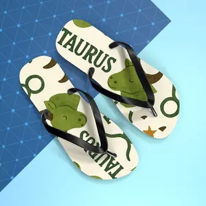 Taurus Flip Flops, Zodiac Sandals, Astrology Summer Wear, Beach Footwear, Horoscope Gifts, Taurus Gifts Shoe Boy