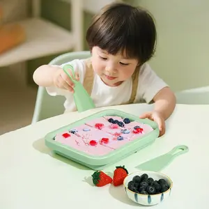Fried yogurt machine, small household mini DIY ice cream maker for children, no electricity required, ice tray, parent-child interaction time, safe non-electric ice cream tool, homemade, portable, food-grade, reusable, summer essential