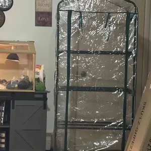 Greenhouse, Portable with Powder-Coated Steel Frame & Extended Bottom for Indoor & Outdoor Growing