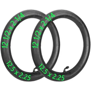 2-Pcs 12 1/2 x 2 1/4 Inner Tube 12.5x2.25 Inner Tube Bent Valve Stem 12.5"  Tubes Compatible with 12.5 x 1.75 12.5 x 1.95 12.5 x 2.125 12.5 x 2.25  Inner Tube