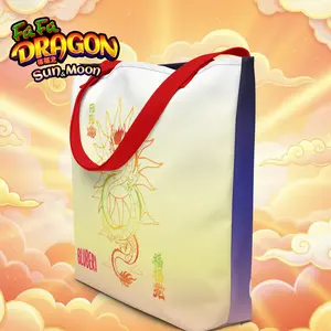 Fú Fú Dragon Double Sided Tote Bag w/ Pocket