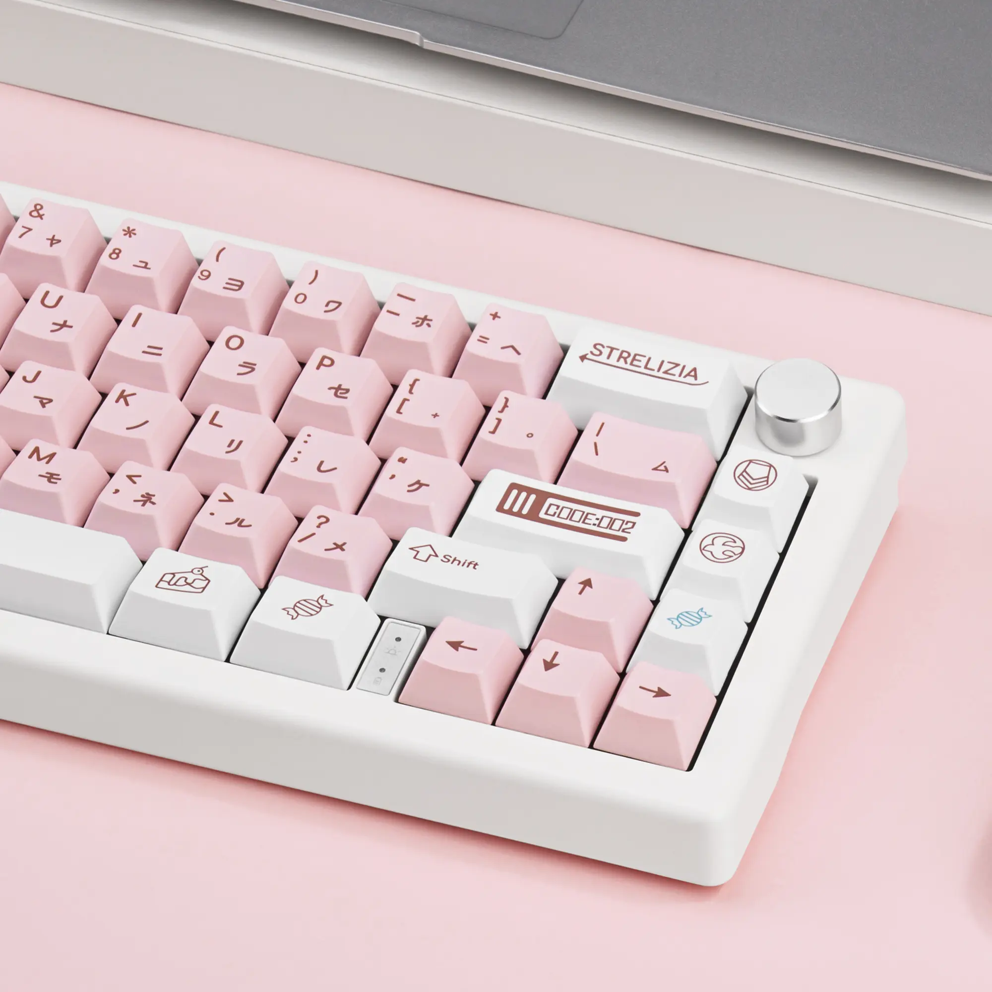 JOLIINTAL White Pink Japanese PBT Keycaps 130 Keys, Cherry Profile Dye-Sublimation Custom Key Caps, Full Set Keycaps Compatible with Cherry MX, Gateron Mechanical Switches for Gaming Mechanical Keyboards
