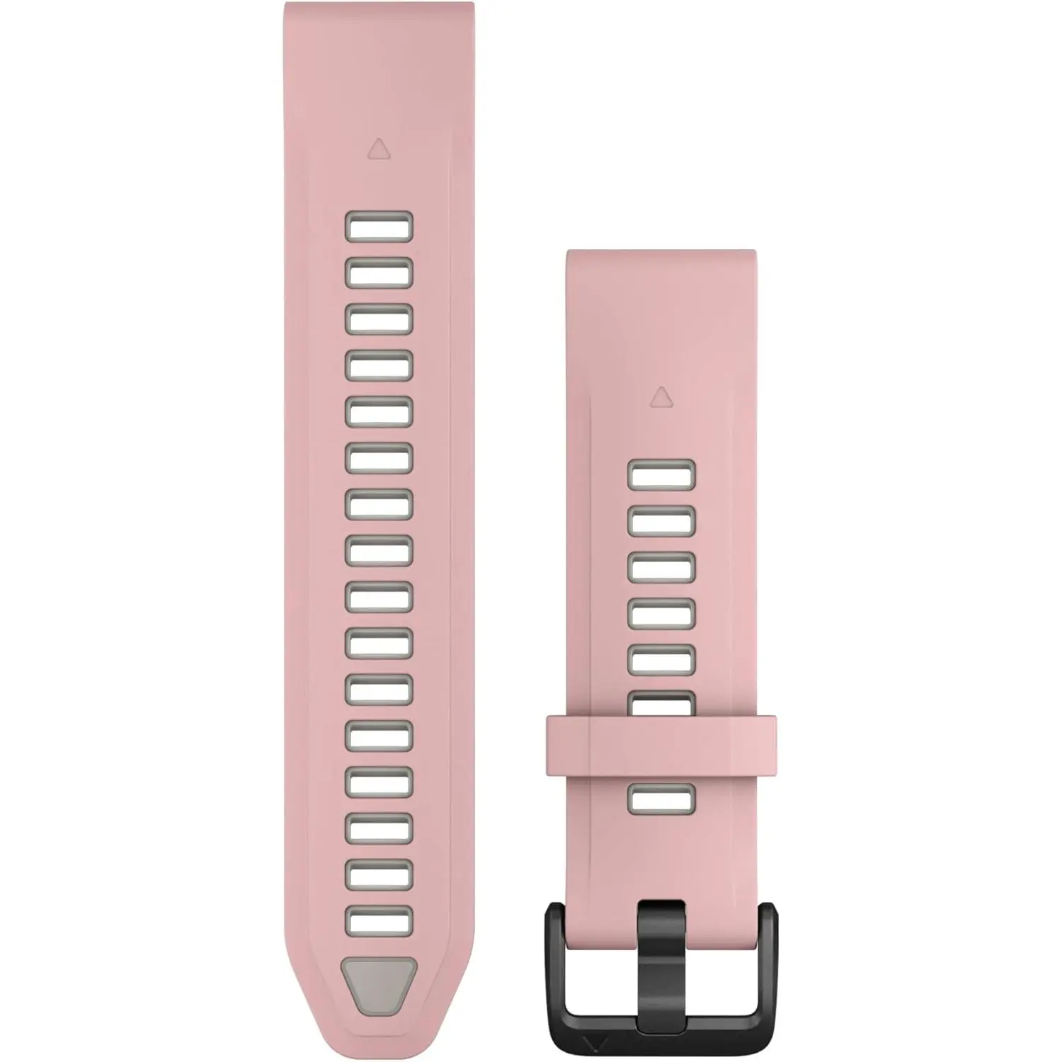 Garmin QuickFit 20 Fashion Interchangeable Silicone Watch Bands, Dust Rose/Fog Gray, Tang Buckle (010-13391-05), Interchangeable Bands, None, Accessories, Wearable, 20Mm, Secure