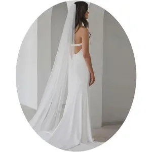 Cathedral Length 1 Tier Long Tulle Bridal Wedding Chapel Veil for Women