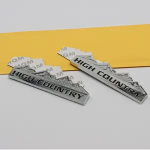 2x HIGH COUNTRY Emblem Door Tailgate For Silverado 1500 2500HD Adhesive Badge