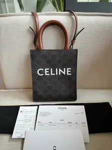 Pre-owned Celine Triomphe Mini Tote Bag (Top Handle & Crossbody), 2024 Receipt, 2022 Code, Normal signs of use