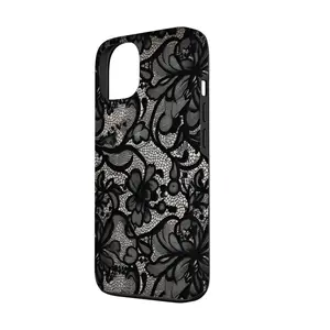 Black Lace Vintage Pattern Phone Case for Iphone, for Samsung ,Phone Accessories, Cute Phone Case, Fashion Case, Perfect Gift for Her/Him, Creative Dual Layer Case