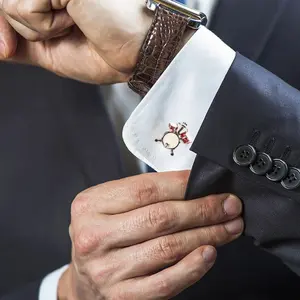 1 pair of fashionable music party shirt cufflinks, essential decorative accessories for music enthusiasts, French shirt metal cufflinks, guitar and piano design